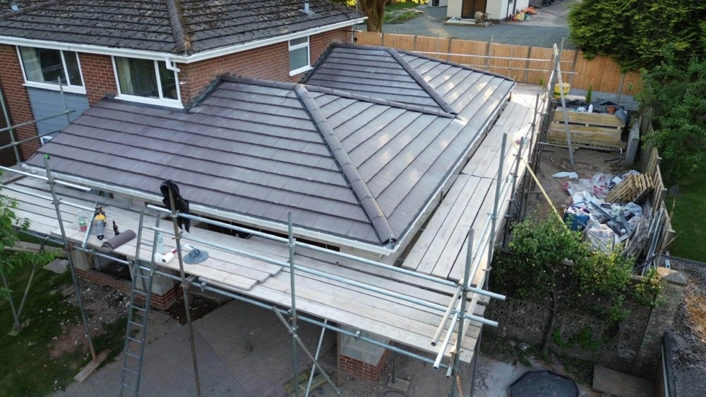 New roof installation with premium tiles by RC Roofing Birmingham